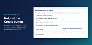The in-app Help page listing the create routes that auto-apply covers. Cloned issues are skipped.