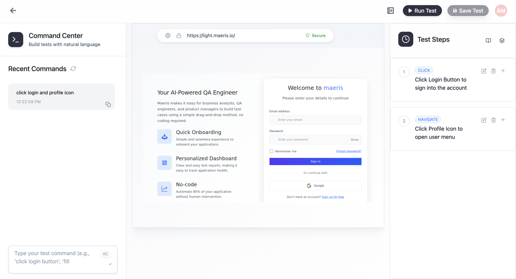 Text to Test : Automation with plain English