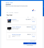 Cart view allows you to edit you cart before ordering.