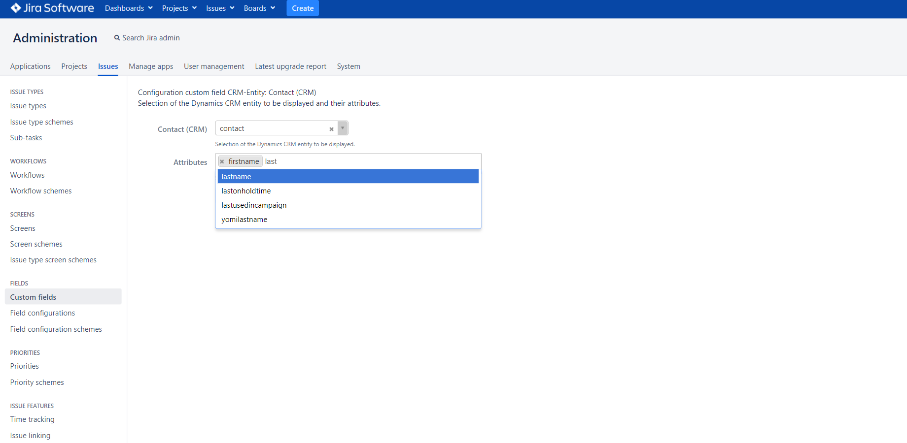 Custom Field Type CRM-Entity