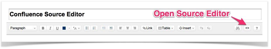 Opening source editor