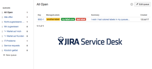 Use colors for your Labels in your Service Desk Queues