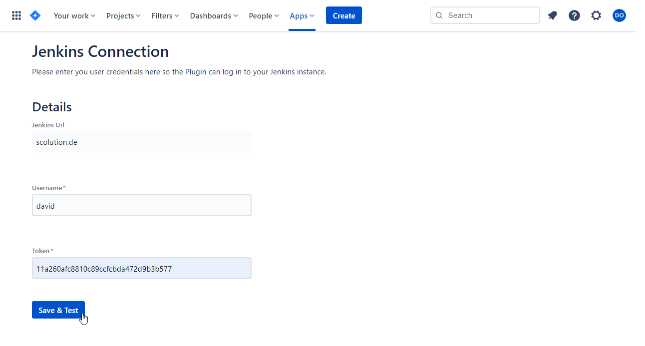 Jenkins user credentials to connect Jira with Jenkins