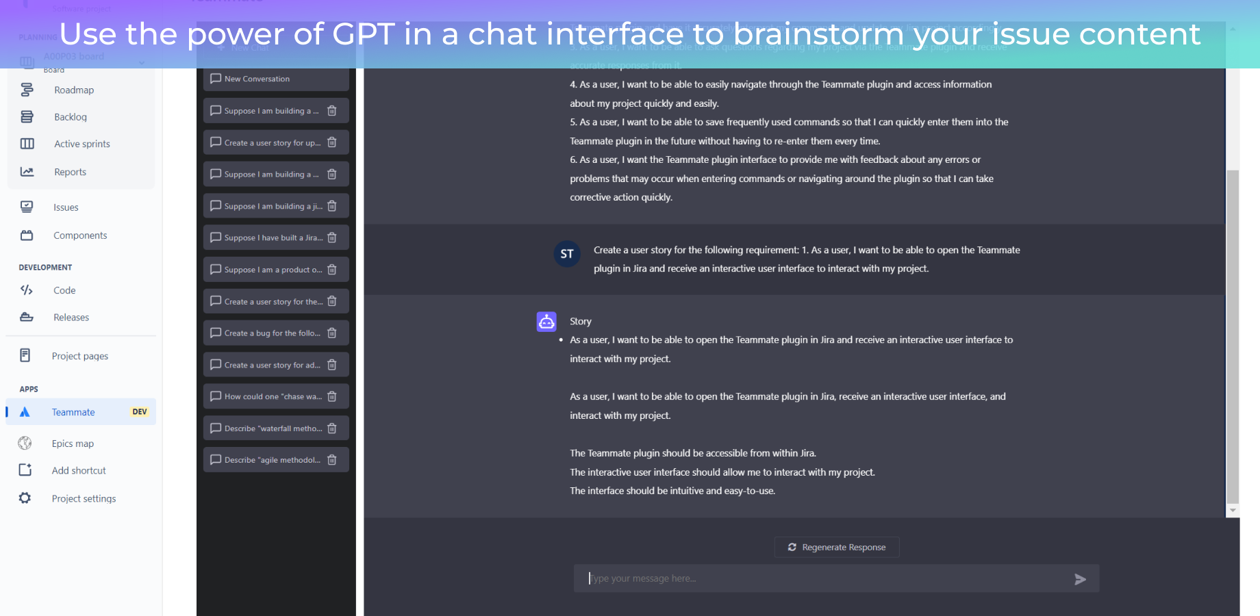 Use GPT to brainstorm your issue content