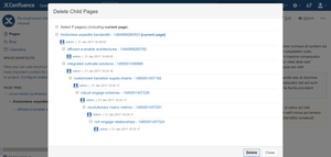 Delete child pages (page tree)