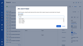 Search issues based on your grid's data using JQL