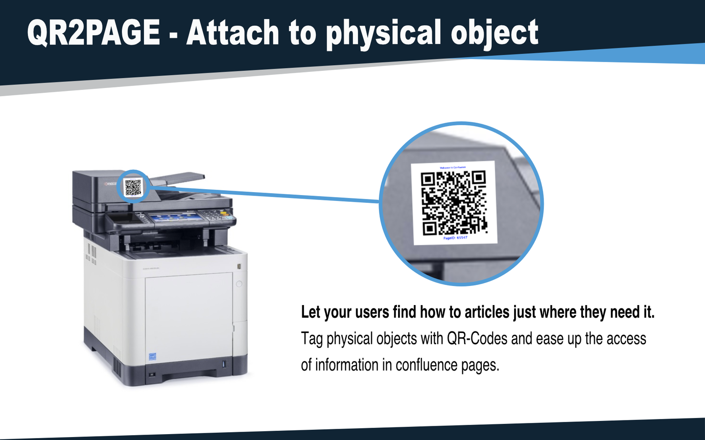 Print a QR code and stick it to an object