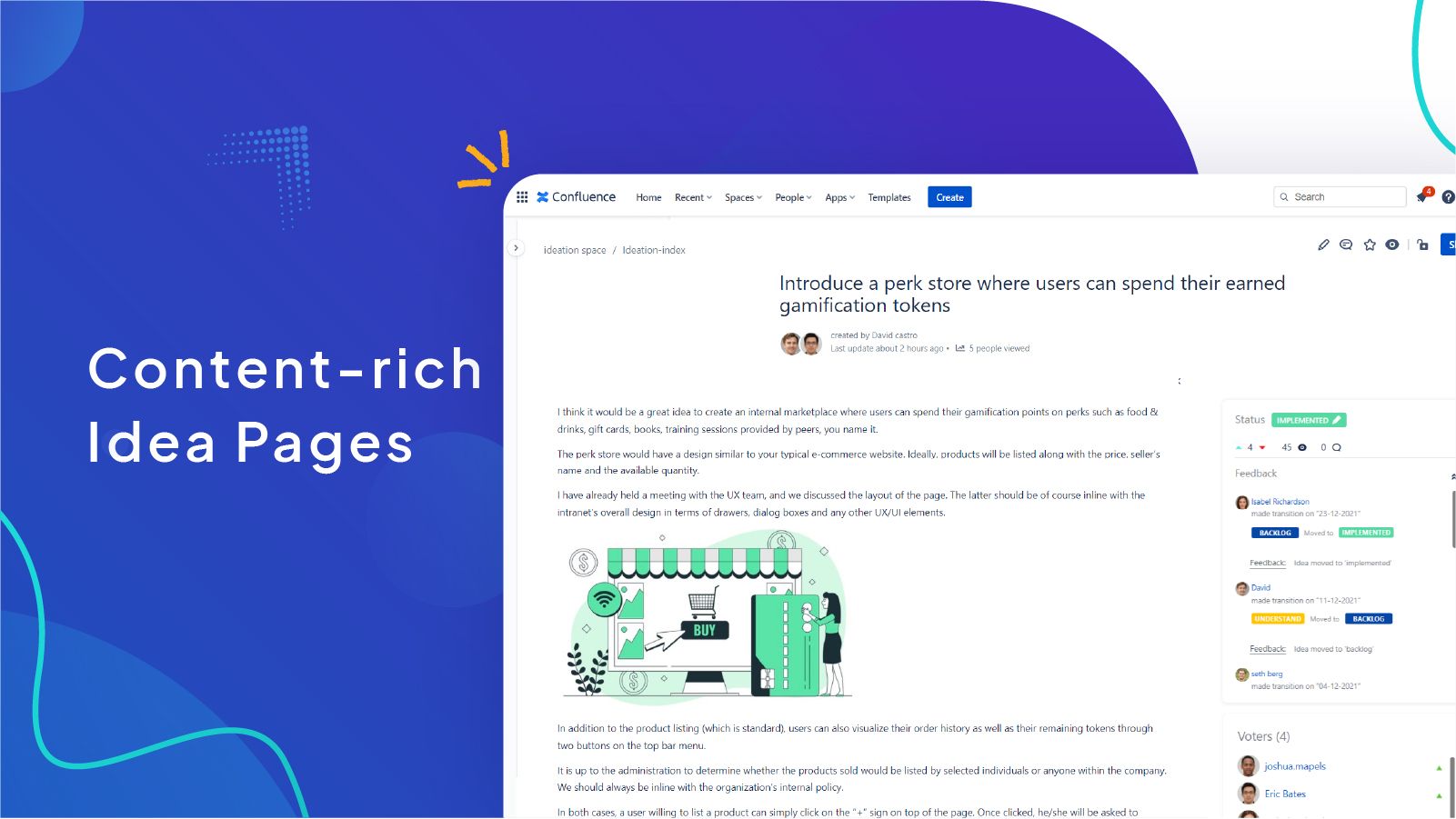 Content rich idea page.
