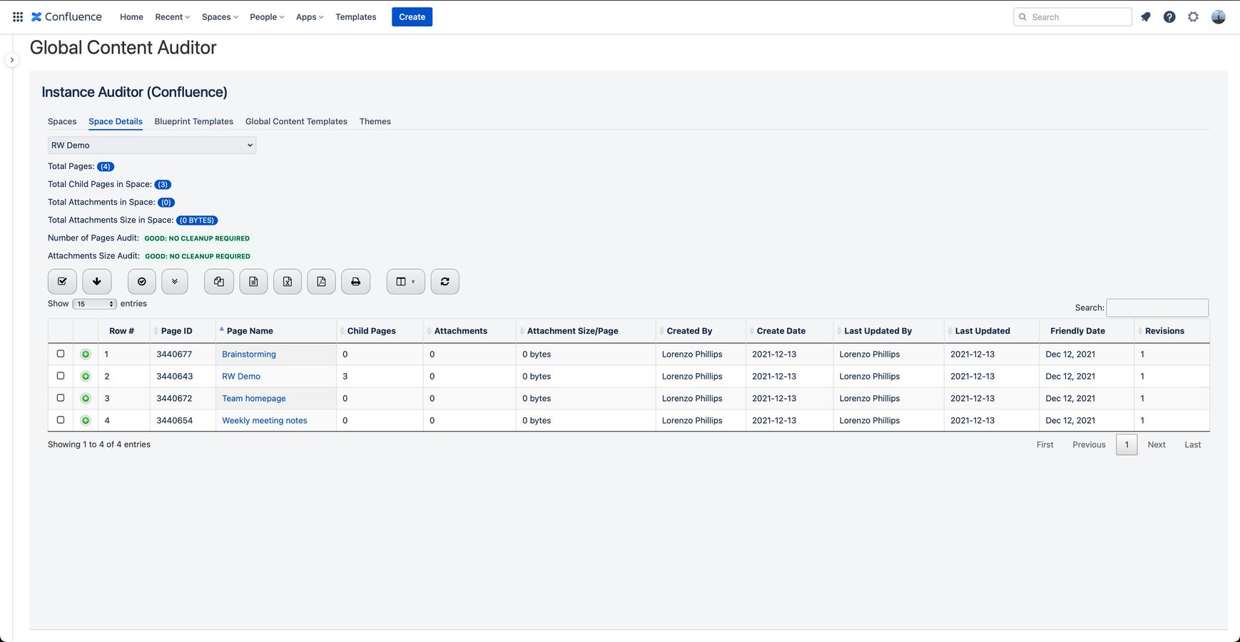 Get all space details in a single location!
