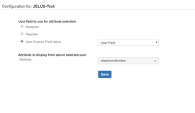 Configure which property of which user is to be displayed