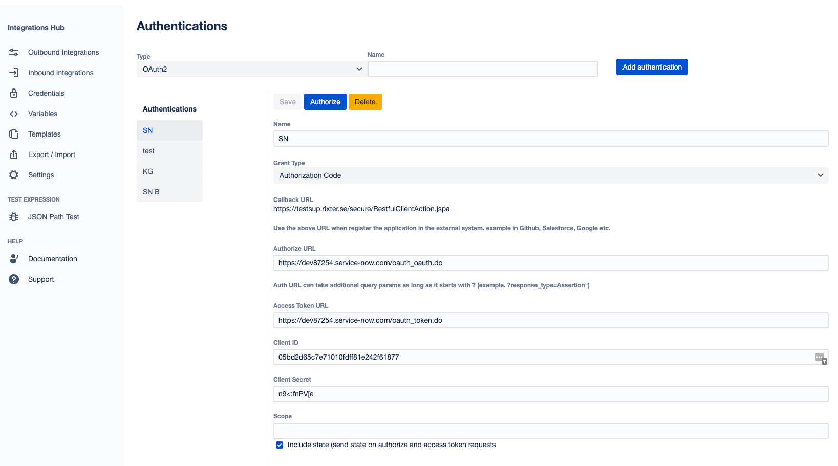 Triggers, OAuth2