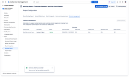 JSM project administrator can enter information about a support contract for each JSM project which will become visible for the JSM Help Center customers.