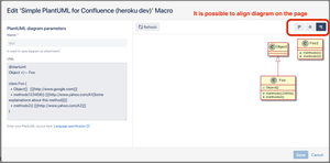 It is possible to align diagram on the page