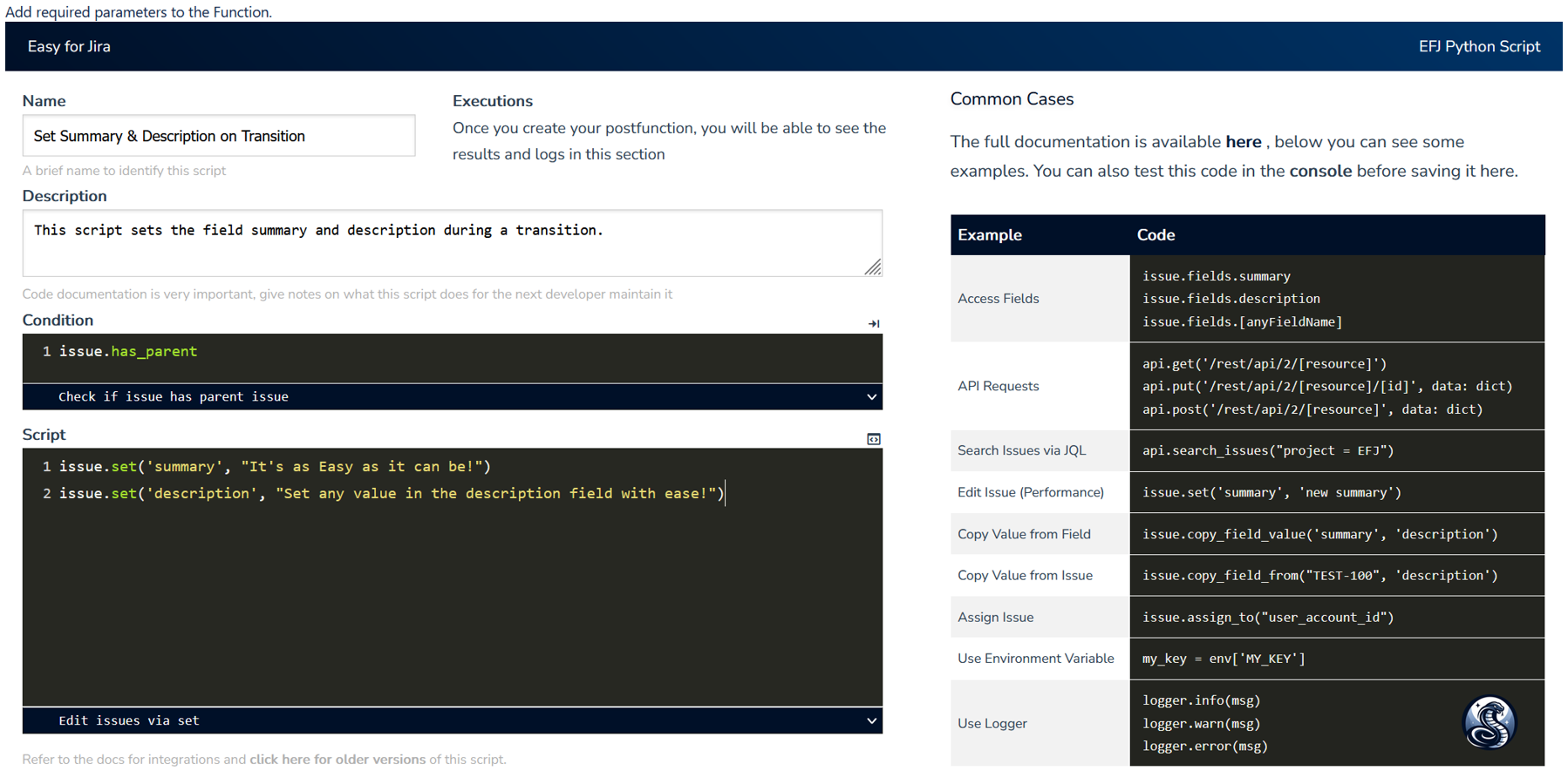 We have a lot of builtin integrations and context variables / functions that you can use, so you don't have to build all the logic on the functions, that way you can easily execute the automation with ease
