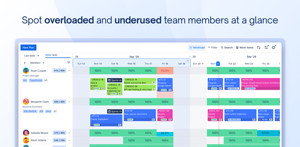 Visualize each person's capacity and assignments in one view, making it easy to rebalance work before anyone becomes a bottleneck.