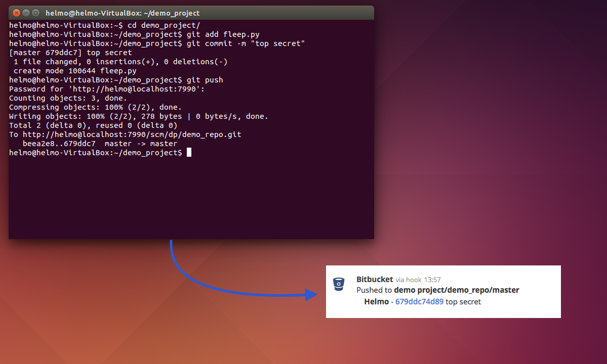 Receive notifications about push events