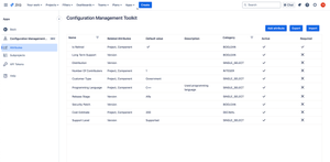 Create project, version and component attributes and query them using JQL.