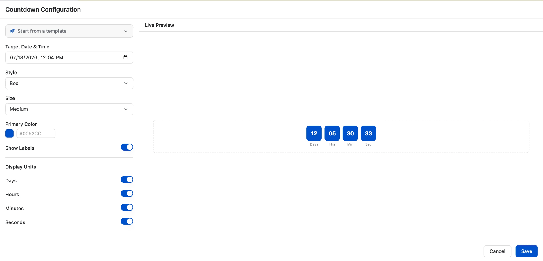 Every macro includes a side-by-side config panel with real-time preview. Adjust colors, sizing, and layout — see changes instantly before inserting into your Confluence page. No guesswork, no back-and-forth.
