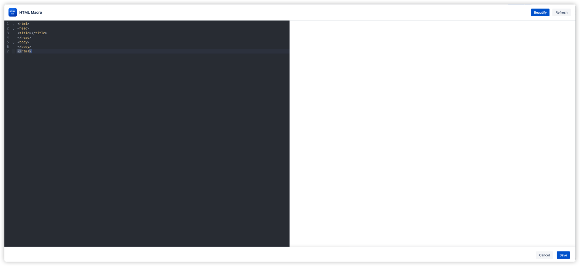 Edit HTML on the left and preview the output on the right.