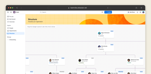 See how your team connects. The org chart builds itself from your people data. Click any person to see their profile, manager, and team.