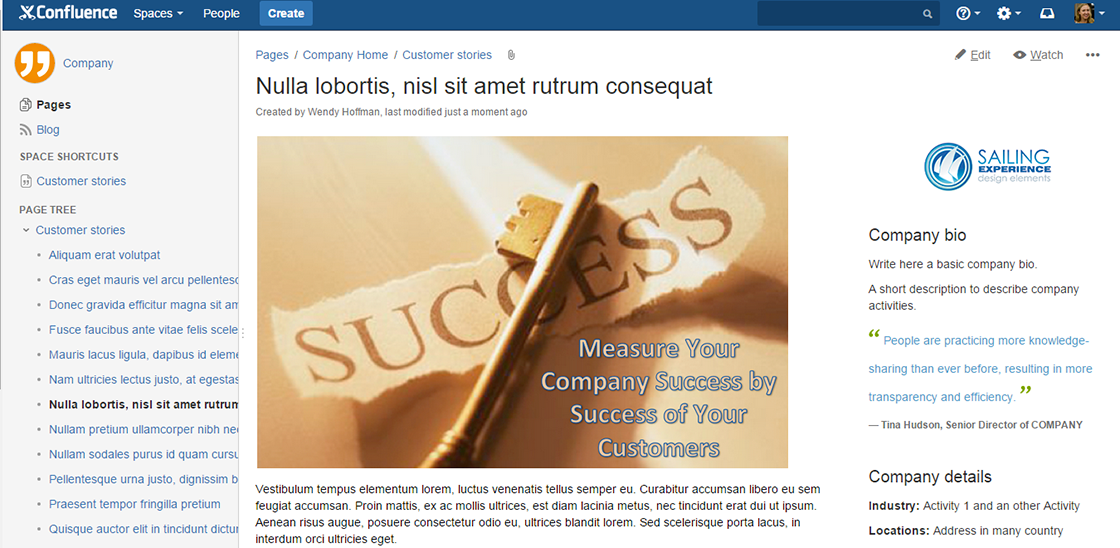 Create a customer story