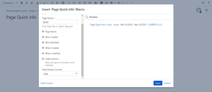 Preview the selected page information's.