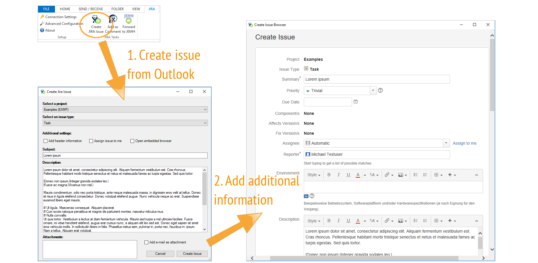Create new Jira issues