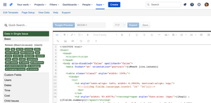 Export from Jira - Template HTML Mode