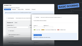 Create simple dropdown-based scoring with optional rules and thresholds. Perfect for lightweight prioritization and teams who need fast, consistent scoring inside Jira.