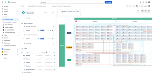 Displaying all link types existing between two projects
