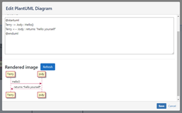 Directly embed PlantUML diagrams into a page using a Macro.