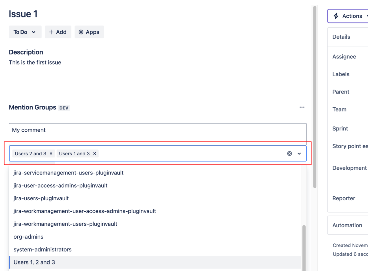 Select Groups to Notify with a Click