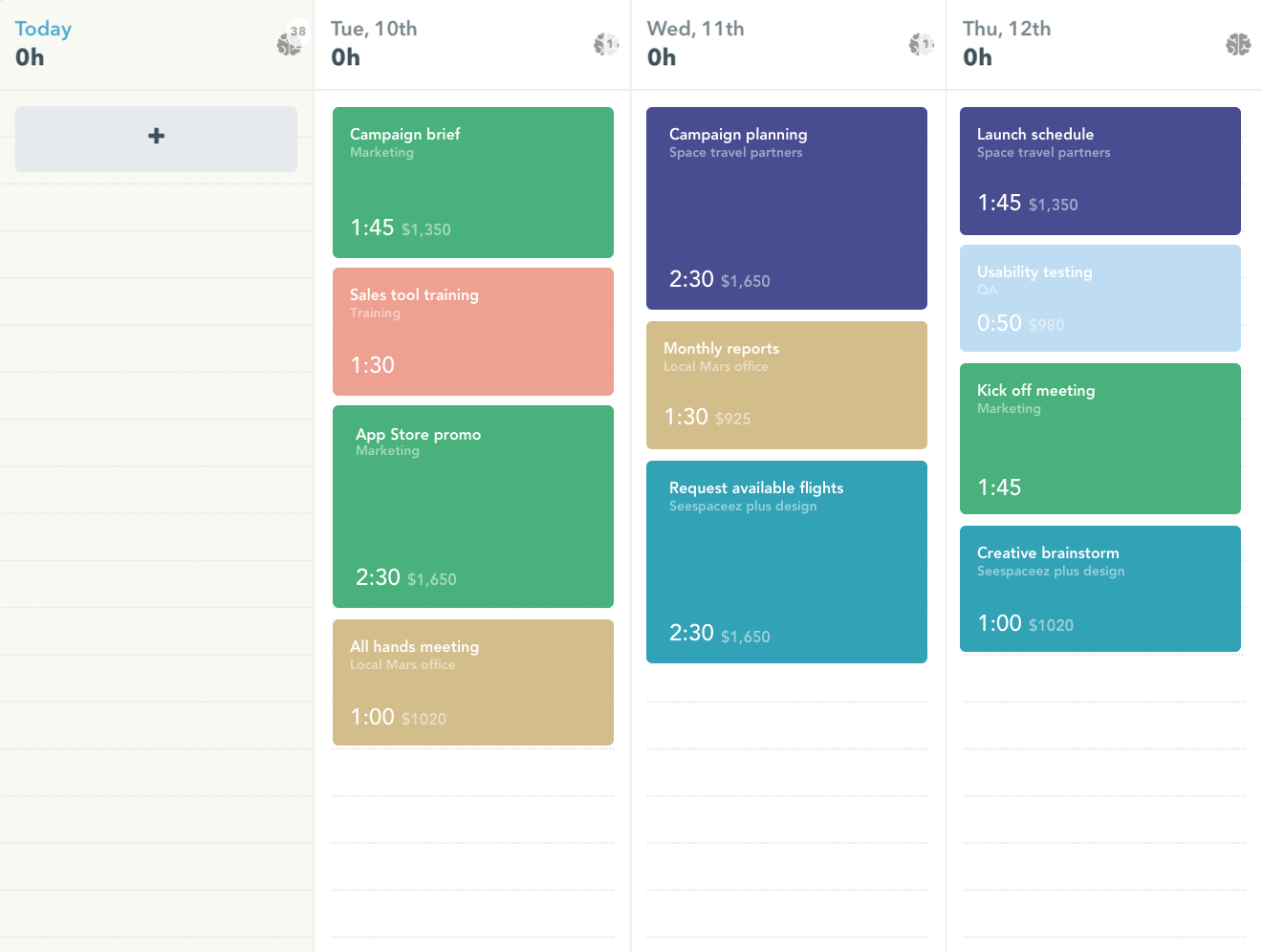 Create accurate time sheets and bill for all project work