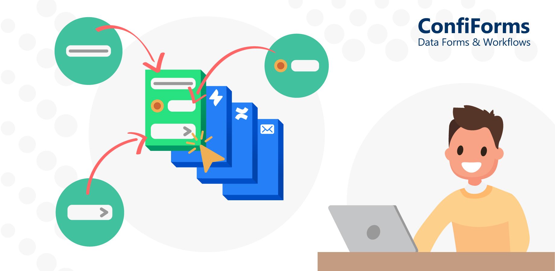 Creating forms is easy!
Various field types to choose from. You can reference data from other ConfiForms, limit access to fields: to enable edits for certain user group or set fields readonly for certain user groups...