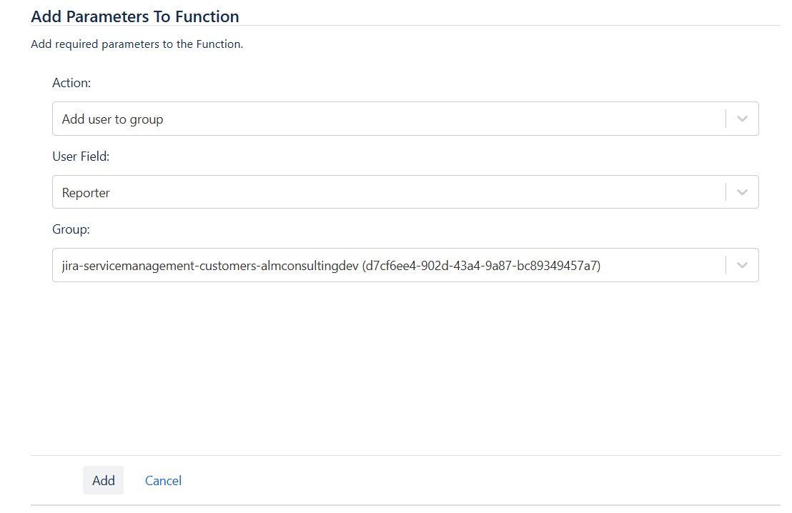 Screenshot of the POST function settings when adding or editing the POST function on a workflow transition.