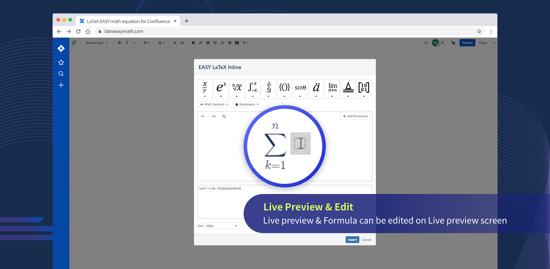 Live preview & Formula can be edited on Live preview screen.