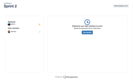 Invite team members to your retrospective by sharing the link and see who's joined.