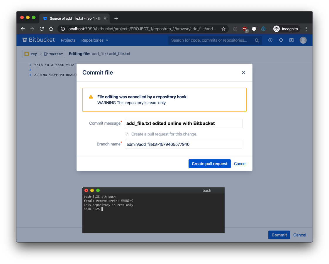 Write events are blocked for archived repositories