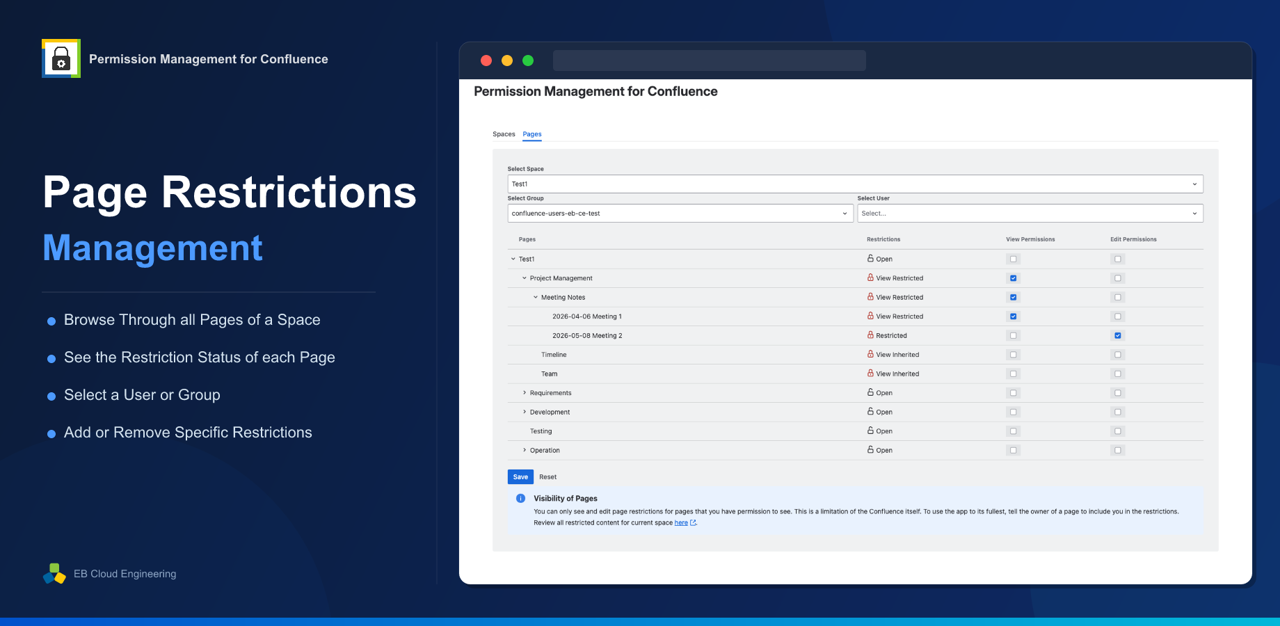 View & Manage Page Restrictions