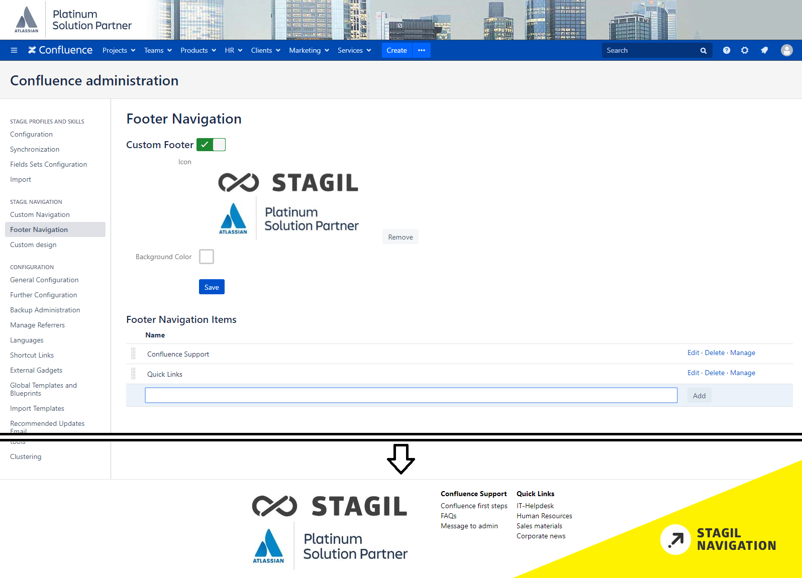 Enhanced Header and Footer