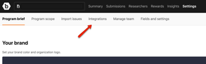 "Integrations" tab