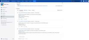 Linked EWORK project and backward synchronization for EWORK project including automatic status and comments updates