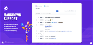 Rich-text formatting, emojis, clickable links and Jira issue keys make checklists an all-in-one place to let team members know what needs to be done.