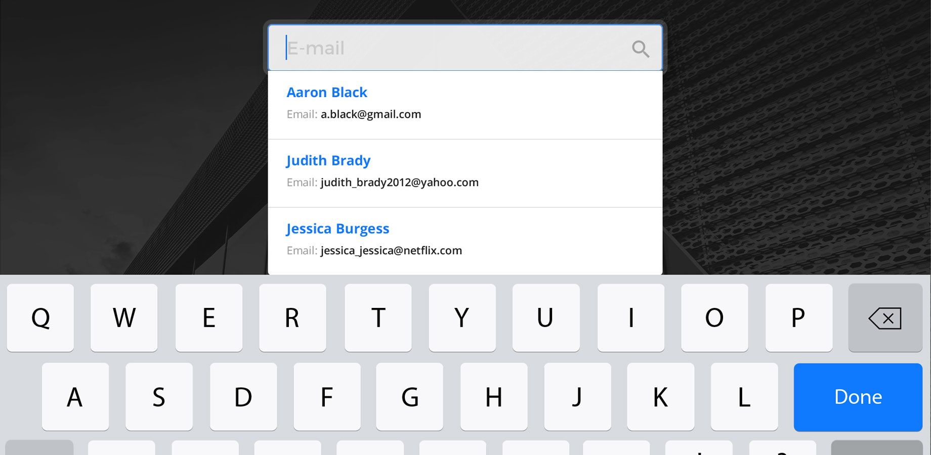 Find an employee in the system by name or email