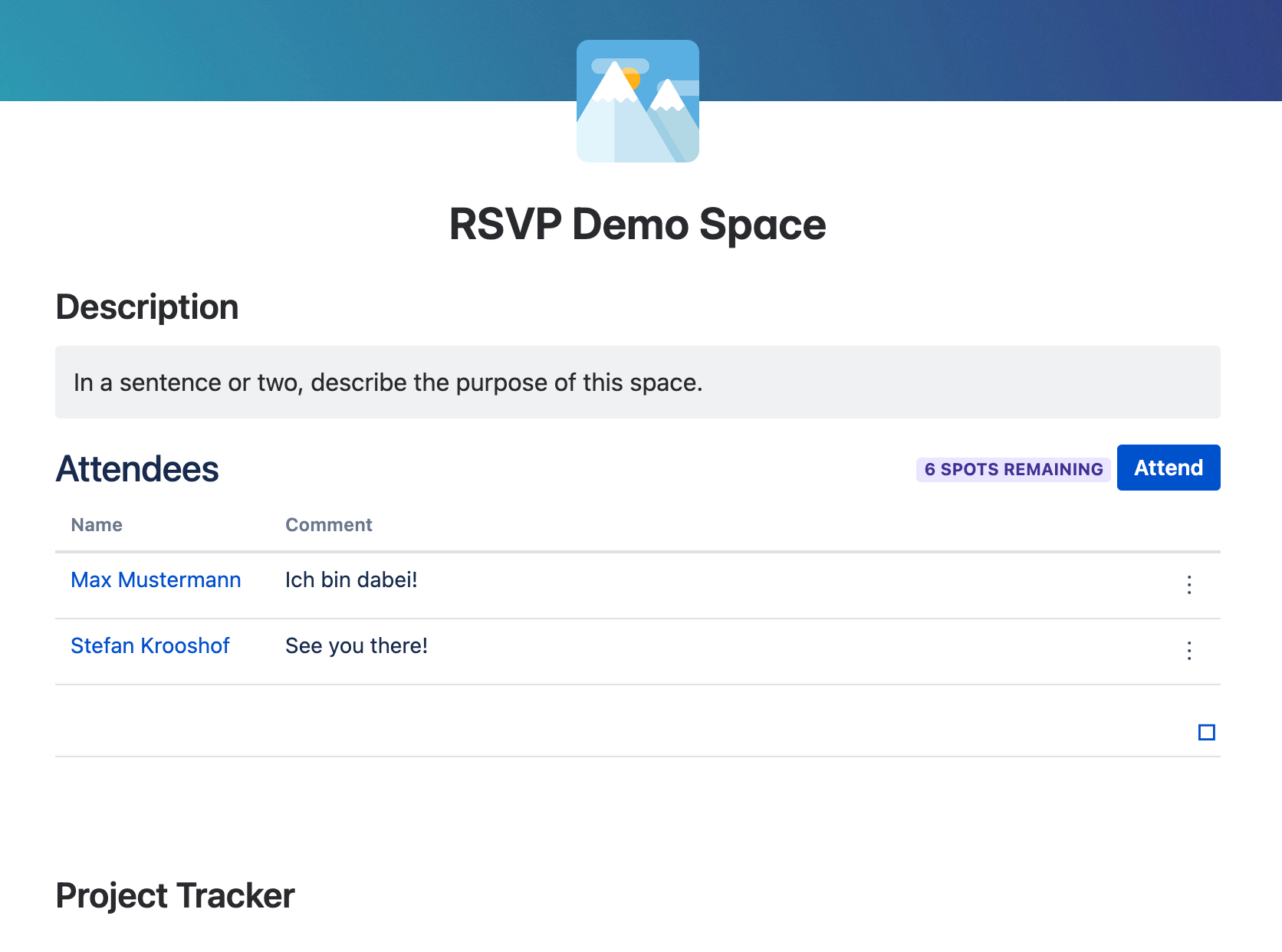 View rsvps