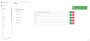 The properties are filled in the project administration level.
Besides displaying to users, they can be used mainly in automations where properties can be extracted at a global level eg. {{project.properties.AccountId}}