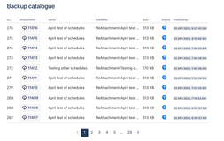 Backup Catalogue