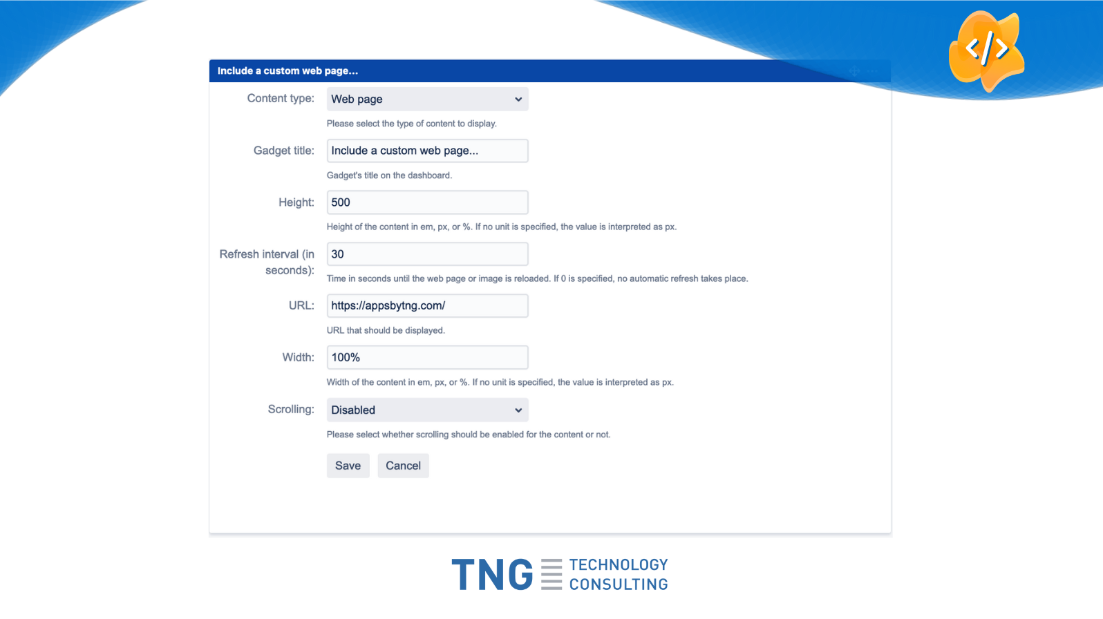 Simply add the gadget to your dashboard. You can select the content type you want to add and insert the URL. Click on save, and you're good to go.