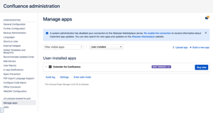 Check plugins updates when the Atlassian Marketplace connection is turned off. Clicking on badges will open the details page of the new version in the Atlassian Marketplace.