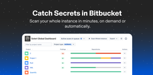 Catch Secrets in Bitbucket from the Soteri Dashboard